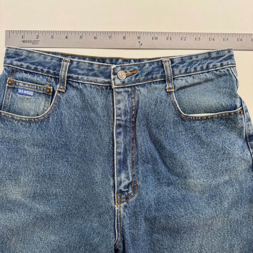 Texwood Jaxwood Jeans Women 32 Blue Good High Waisted Vintage Straight Leg Denim - Picture 9 of 14